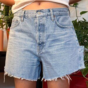 AGOLDE Mid-rise denim shorts